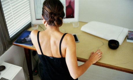 Woman using computer 