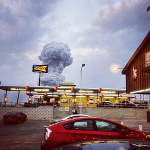 Texas explosion: In this Instagram photo, plume of smoke rises from a fertilizer plant fire