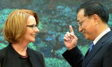 Julia Gillard and Li Keqiang in Beijing