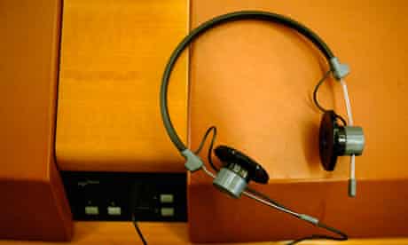 translator's headphones in the European parliament
