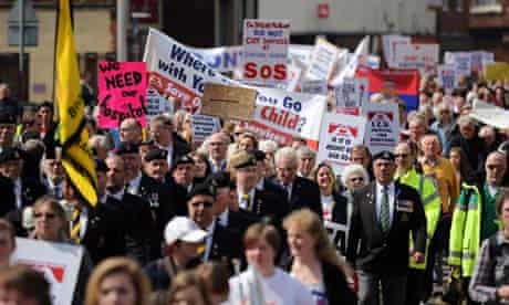 March against downgrade of Stafford hospital