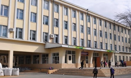 School number one, which Boston bombing suspect Dzhokhar Tsarnaev attended as a child, in Makhachkala.