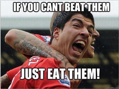Luis Suarez Bites Again The Best Memes In Pictures Football The Guardian