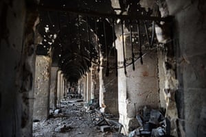 Aleppo mosque damage: Aleppo's iconic Umayyad Mosque in ruins