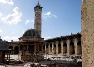 Aleppo mosque damage: Aleppo's iconic Umayyad Mosque