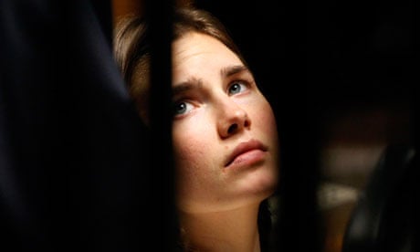 Amanda Knox during her trial in Perugia, Italy, in January 2011