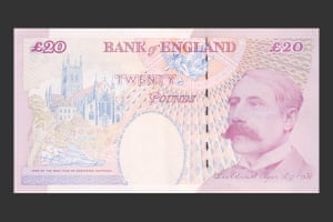 Sir Edward Elgar on the June 1999 £20 note