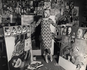 Pauline Boty: Pauline Boty in her studio in September 1963
