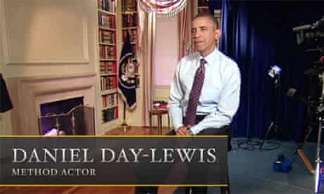 Barack Obama as Daniel Day-Lewis (caption)