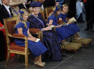 King Willem inauguration: Princess Beatrix of the Netherlands waits for the start of the inauguration