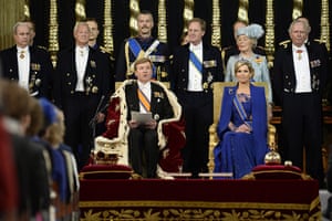 King Willem inauguration: King Willem-Alexander and Queen Maxima during their investiture 