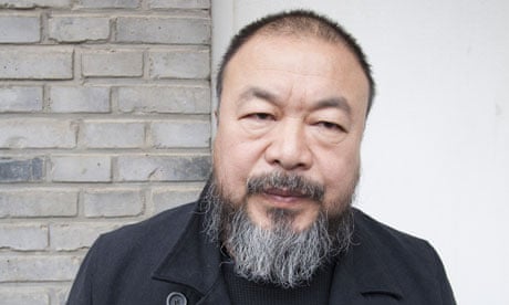 Ai Weiwei in his studio courtyard, Beijing, China