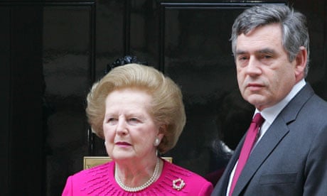 Margaret Thatcher and Gordon Brown