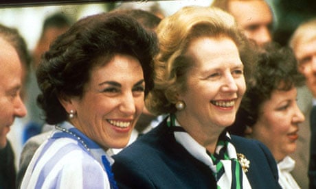 Edwina Currie and Margaret Thatcher in 1989.