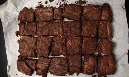 Snow-flecked chocolate brownies: Nigella Lawson