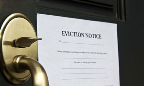 Eviction notice on front door