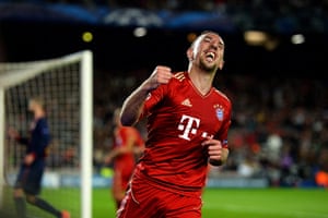 barca v bayern 3: Franck Ribery celebrates