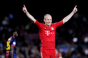 barca v bayern 3: Arjen Robben celebrates