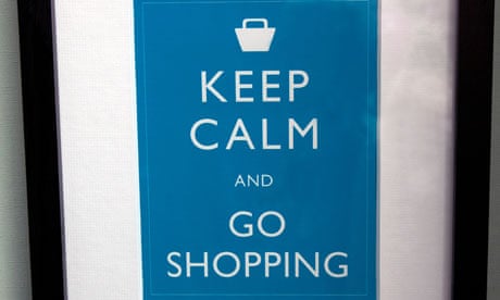 Keep Calm and Go Shopping poster, London