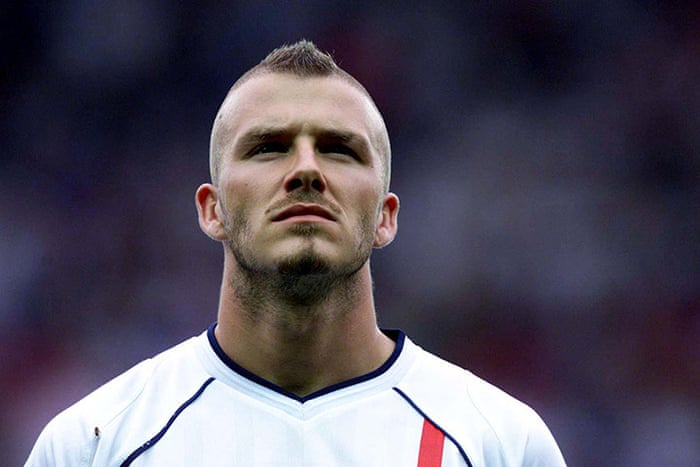 David Beckham A Career In Hairstyles In Pictures Football The Guardian