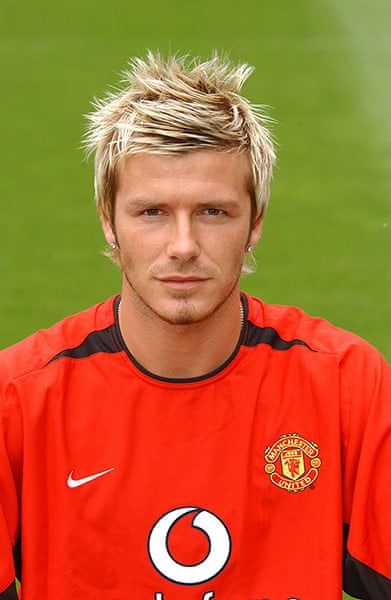 David Beckham A Career In Hairstyles In Pictures Football The Guardian