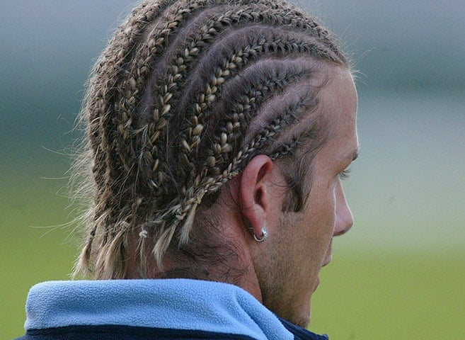 David Beckham A Career In Hairstyles In Pictures Football The Guardian