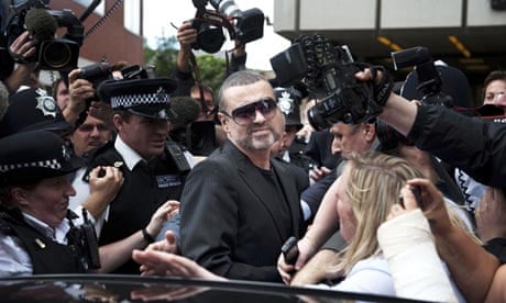 George Michael at Highbury Corner magistrates court on driving offences in 2010