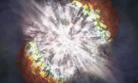 Artist's impression of the brightest supernova ever recorded