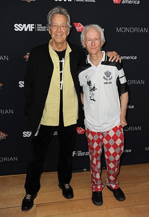 Ray Manzarek: Ray Manzarek and Robby Krieger attend the Sunset Strip music festival
