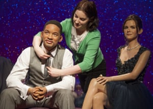 A Madame Tussauds assistant puts the finishing touches to a waxwork of Will Smith sitting next to err, Emma Watson. Will is on loan from Madame Tussauds Hollywood and has joined other recent additions, including George Clooney, for a ten week stay.