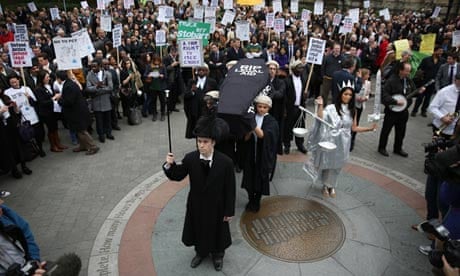 Legal aid protest
