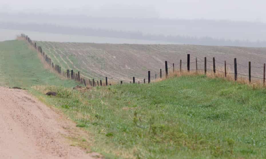 Part of the route for the Keystone pipeline in Nebraska