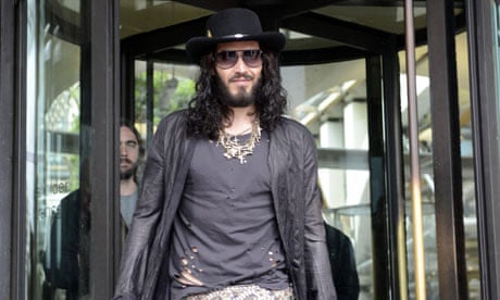 Russell Brand leaves Portcullis House, Westminster