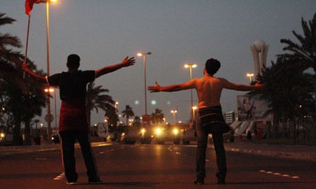 Anti-government protesters, Pearl roundabout, Bahrain
