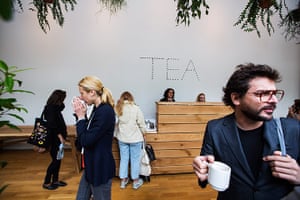 Great Britain pavilion : Room four titled 'Tea break' where visitors get a cup of tea