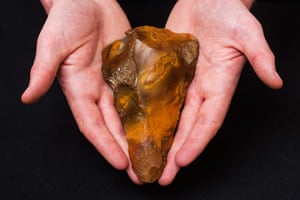Great Britain pavilion : A Palaeolithic flint hand-axe (250-400,000 BCE) from the Museum of London