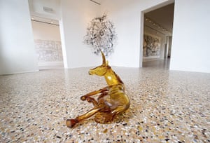 Venice biennale: A general view of Qiu Zhijie's installation