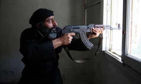 A Free Syrian Army fighter in Aleppo