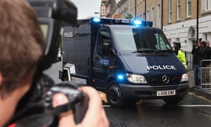 A police van takes Michael Adebowale into Westminster magistrates court in London this morning. Michael Adebowale has been charged with killing Drummer Lee Rigby of the 2nd Battalion the Royal Regiment of Fusiliers after an attack in Woolwich on Wednesday 22 May.