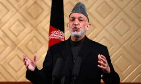 Hamid Karzai speaking to commemorate Kabul University's 80th anniversary