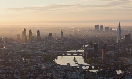 Aerial view of London - 13 Jun 2012