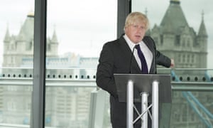 Boris Johnson launching his '2020 Vision: The Greatest City on Earth' report.