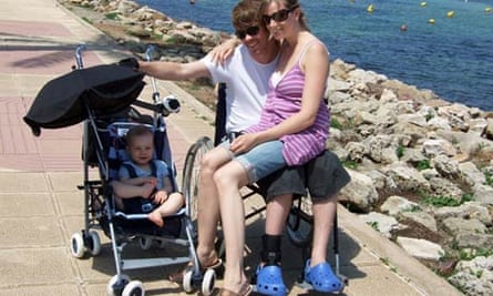 Neil Platt pictured with his wife Louise and son Oscar while on holiday in Minorca in 2008