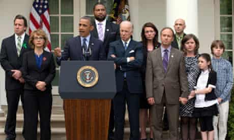 Barack Obama with Sandy Hook relatives