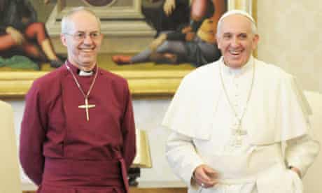 Pope And Archbishop Of Canterbury Find Common Ground At Talks In Rome Pope Francis The Guardian