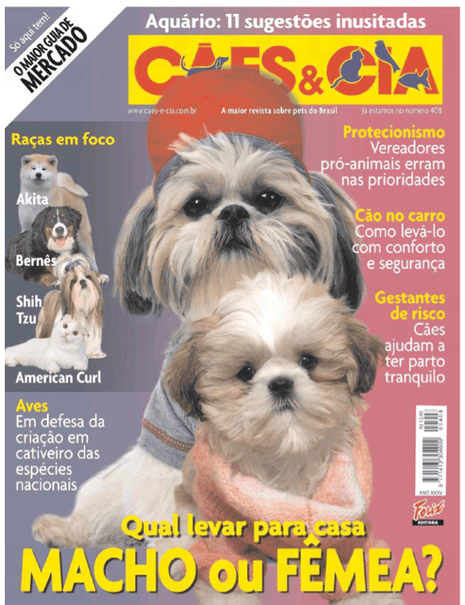 The front page of Cães & Cia on Sunday 16 June.