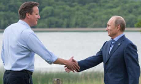 David Cameron greets Vladimir Putin, Enniskillen, Northern Ireland 17/6/13