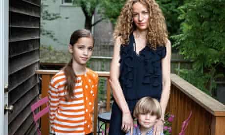 Katie Roiphe with her children Violet and Leo