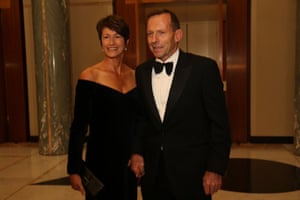 Winter Ball: The leader of the opposition Tony Abbott with his wife Margie
