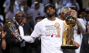 The Miami Heat's LeBron James won NBA Finals MVP honors for the second year in a row following the Miami Heat's Game Seven victory over the San Antonio Spurs.